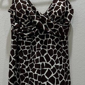 Women's One Piece Swim dress  Giraffe Print Size 16/18 XL
